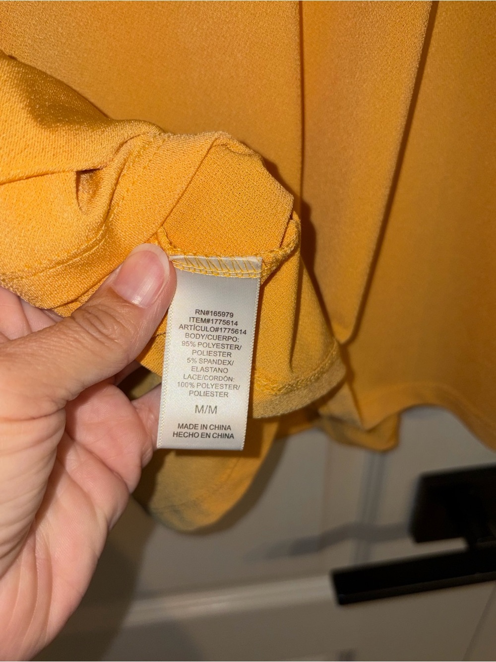 Cable & Gauge Yellow Crochet-Sleeve Blouse - Picture 4 of 4